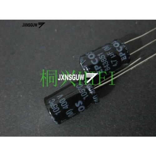 20PCS Original EPCOS B43851 400V4.7UF 10X16MM Black Aluminum electrolytic capacitors 4.7uF/400v 105 degrees 4.7UF 400V