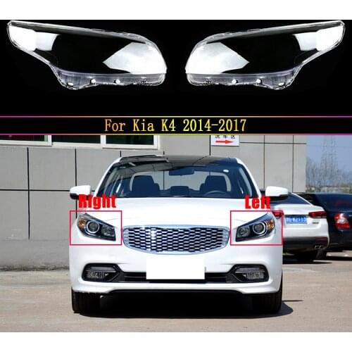 Front Headlight Headlamps Transparent Lampshades Lamp Shell Headlights Cover For Kia K4 2014 2015 2016 2017