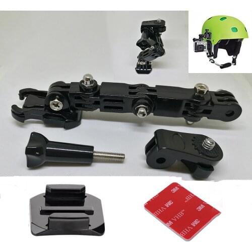Adjustable Helmet Curved Adhesive Side Mount for xiaomi yi 4K GoPro HD Hero 2 3 3+ 4 5 6 Sjcam Sj4000 action Camera Accessories