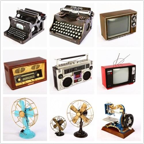 Retro-old Sewing Machine Radio Recording TV Projector Camera Typewriter Model Props Home Decoration Exquisite Birthday Gifts