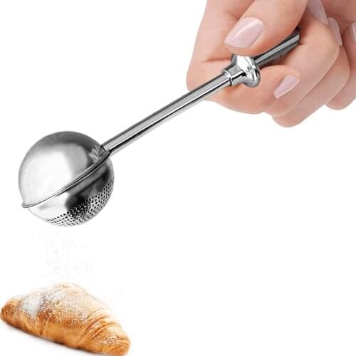 Stainless Steel Flour Dusting Wand Sifter Powdered Handheld Sugar Shaker Tools Handheld Duster Colander For Kitchen Baking 2021