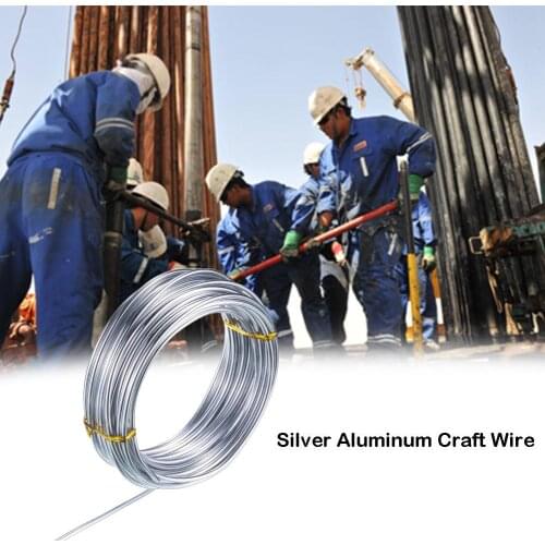 Silver 1mm/1.5mm/2mm Anodized Aluminum Wire Soft DIY Jewelry Craft Versatile Painted Aluminium Metal Wire Bendable Make Skeleton