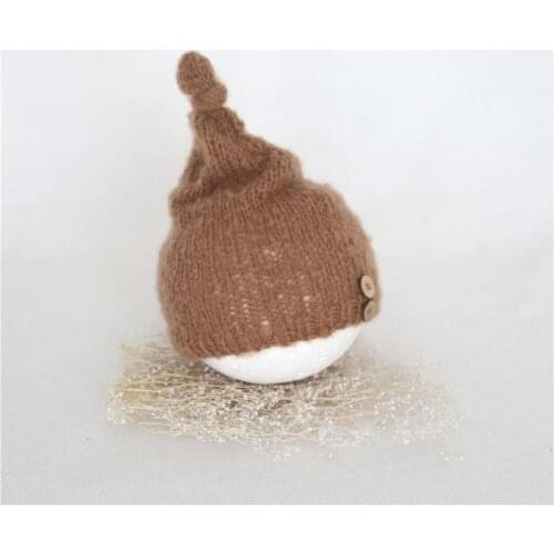 Pixie Nebown Boy Hat Mohair Baby Cap Lovely Newborn Beanie Photography Bonnet Baby Photo Prop