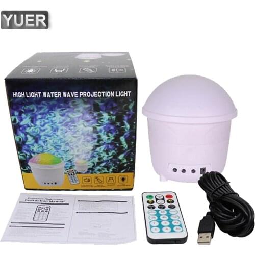 12W LED Water Wave Night Light Magic Ball Lamp Projector Colorful Flashing Star Lamp Music Party Light For DJ Disco Home Decor