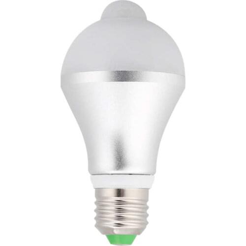E27 5W LED Lamp Bulb PIR Infrared Auto Motion Sensor LED Light Lamp Bulb for Restroom Parking