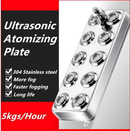 10heads Head Ultrasonic Mist Maker Fogger Stainless Steel Humidifier Aeromist Hydroponics Nebulizer Water Fountain Pond Atomizer