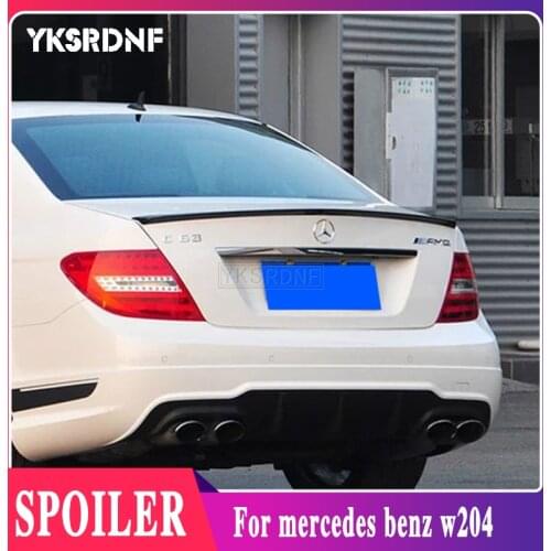 YKSRDNF For Mercedes Benz W204 Spoiler 2008-2014 C-class C180 C200L C63 Spoiler High Quality ABS Car Rear Wing Spoiler