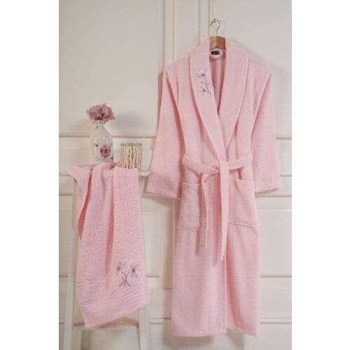 Women Winter % 100 Cotton Bath Towel Lady Plush and Set Men Shawl Bathrobe Home Clothes Long Sleeved Robe Homewear made in Turkey