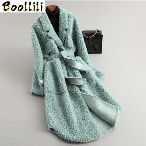 Boollili Real Fur Coat Women Winter Coat Women Clothes 2020 New Parka Real Fur Jacket Sheep Shearing 100% Wool Jacket