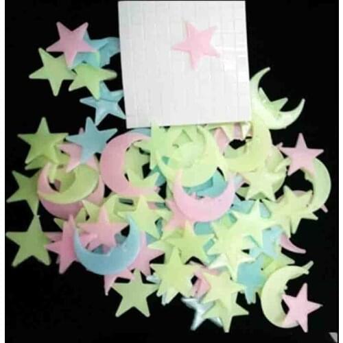 100PC 3D Stars Glow In The Dark Wall Stickers Luminous Fluorescent Wall Stickers For Kids Baby Room Bedroom Ceiling Home Decor 9