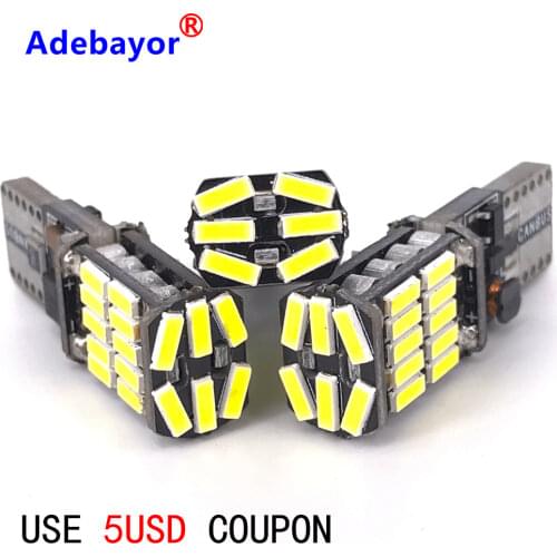 100pcs T10 4014 26 SMD w5w canbus car interior light 194 501 led Instrument Lights bulb lamp dome light no error 12V 6000K