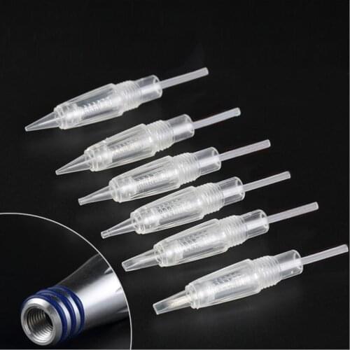 100PCS Disposable Screw Tattoo Needles Cartridges Premium Charmant Permanent Makeup Machine Pen Eyebrow lips