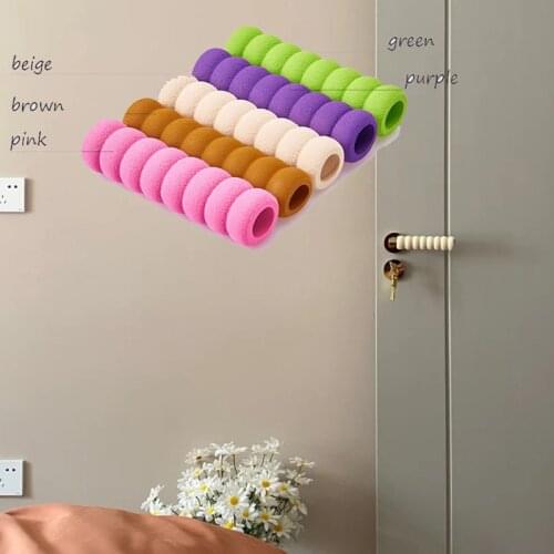 2 Pcs Door Handle Crash Pad Sponge Anticollision Home Door Protecting Pad Mute Silencer Suction Door Stops Mats