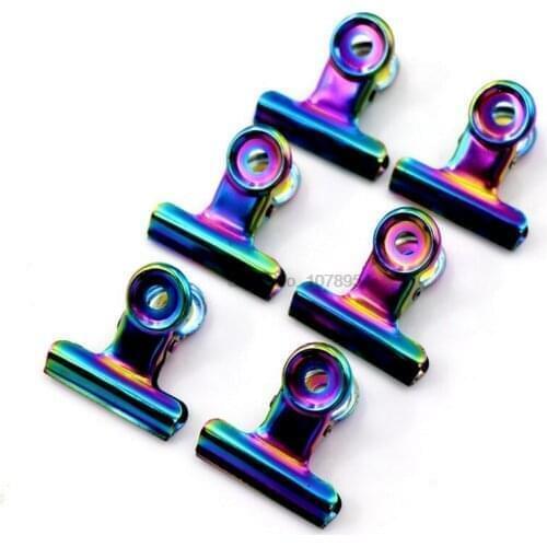 200bag 6pcs/bag Nail Extension Fiber Wire Metal Stereotyped Clip Colorful Fixed Clip Small File Clip