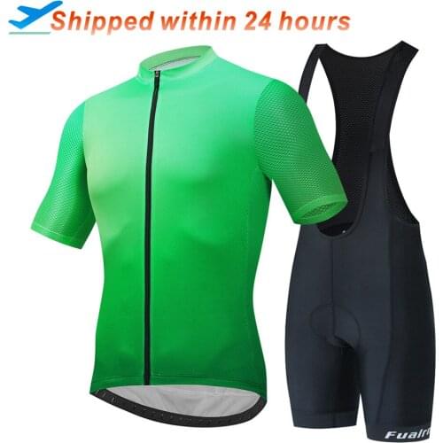 FUALRNY Pro Summer Cycling Set Bicycle Jerseys Breathable Mountain Bike Clothing Maillot Ropa Ciclismo Cycling Jersey Set