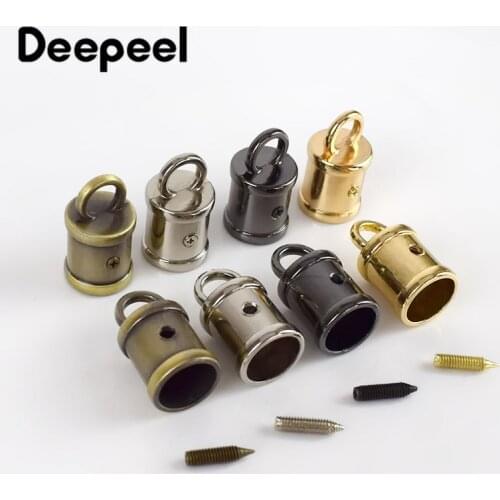 5/10pcs Bag Metal Buckles Handbag Strap Tassel Fringe Cap Clasp Connector Hanger Lether Rope Cord Lock DIY Hardware Accessories