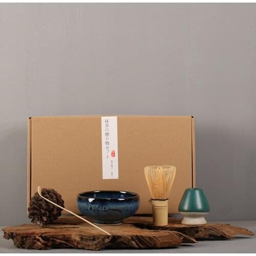 5pcs/set traditional matcha giftset bamboo matcha whisk scoop ceremic Matcha Bowl Whisk Holder japanese tea sets