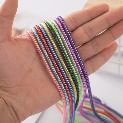8pcs/lot 60cm TPU Spring Protective Sleeve Mobile Tablet Spiral Cord Protector for Cell Phone iPhone Charger Earphone Cord