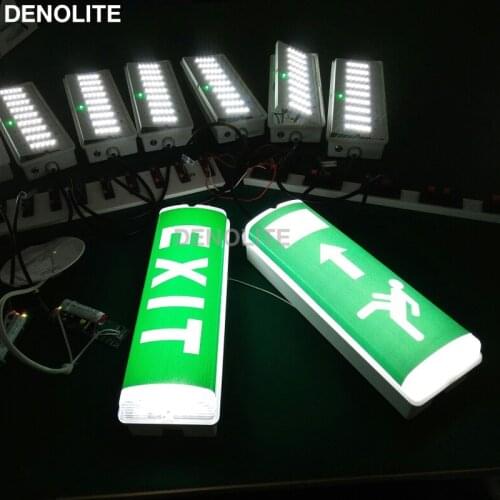 AC90-260V 50/60Hz 5W Wall Mounting LED Rechargeable Emergency Light with Battery Self-adhesive Label LED Exit Bulkhead Light