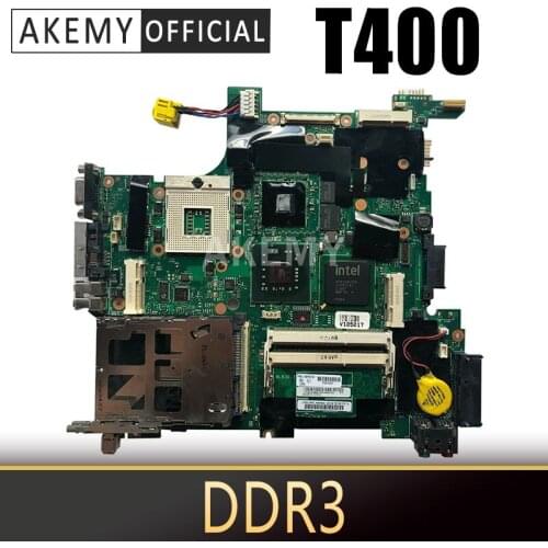 Akemy For Lenovo thinkpad T400 R400 14 inch Laptop motherboard 63Y1187 42W8127 60Y3749 Mainboard DDR3 free cpu