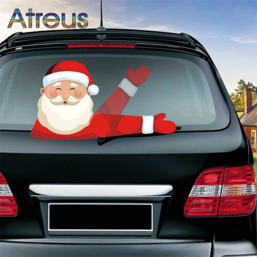 Car Rear Window Wiper Decal Car Christmas Decoration Stickers for Audi A3 A1 Q3 Q5 Q7 BMW F20 E81 E87 X5 E53 E70 X1 X3 X6 E71