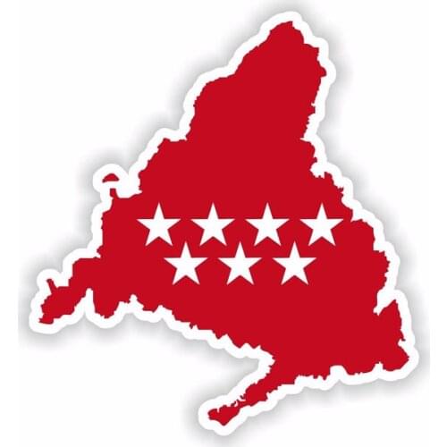 Creative Madrid of Spain Flag Car Sticker Accessories Vinyl PVC 14cm*13cm Motorcycle Waterproof Windshield Car Styling Decal