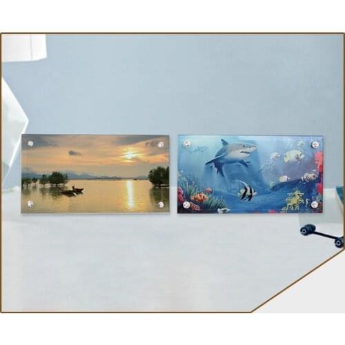 Free shipping 2pcs Blank Sublimation Crystal glass painting personality DIY glass frame Printing Sublimation Ink Transfer Print