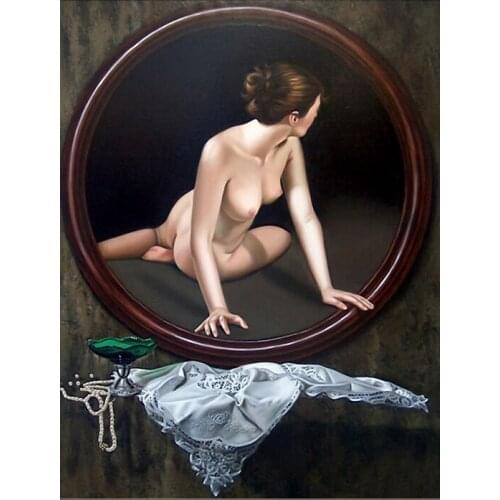 Free shipping wall art decoration picture modern nude art 3D sexy women oil painting canvas prints printed on canvas