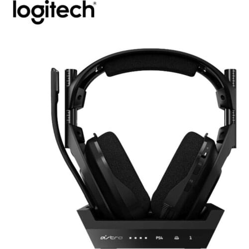 Logitech Astro A50 Wireless Gaming Earphone 2.4HZ Multi-function Base Station With Mic For Laptop 15 m Wireless receiving range