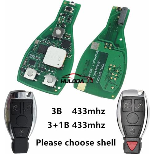 For Mercedes-Benz VVDI MB FBS3 BGA KeylessGo key 433MHZ,for Benz W164 W166 W204 W207 W212 W221, 3 button or3+1 button you can c
