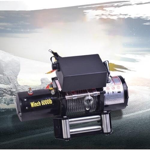 9500lbs 12V/24 V Electric winch motor vehicle cross-country self rescue and extrication small winch crane traction vehicle winch