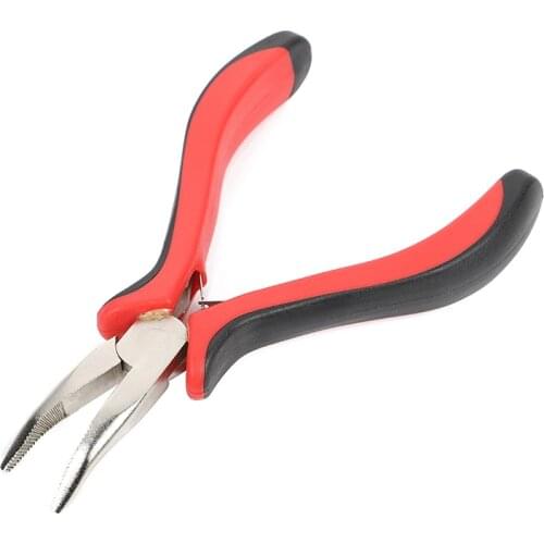 18cm Jewelry Tool Pliers & Equipments Long Stainless Steel Bent Sharp Mini Curved Nose Pliers For Beading Jewelry Hand Tools