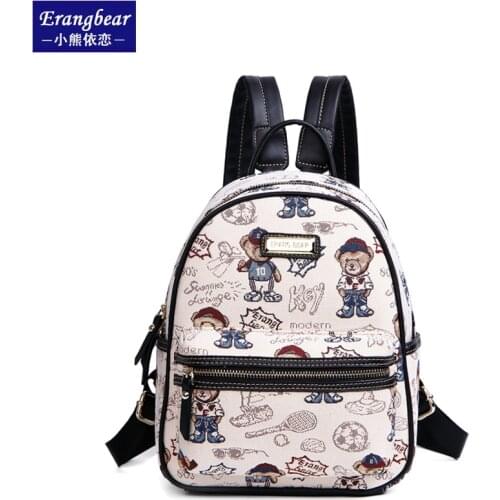 Classic bear backpack female Korean version of the trendy wild new bag personality small fresh backpack mini backpack