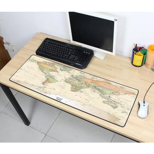 High quality mousepads Gaming mousepad world map 900x300x3mm DIY big Large mouse pad gamer with edge locking office desk mats