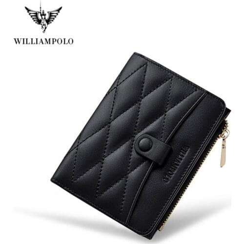 New Leather Women Wallet Hasp Small and Slim Coin Pocket Purse Women Wallets Cards Holders Luxury Brand Wallets Designer Purse