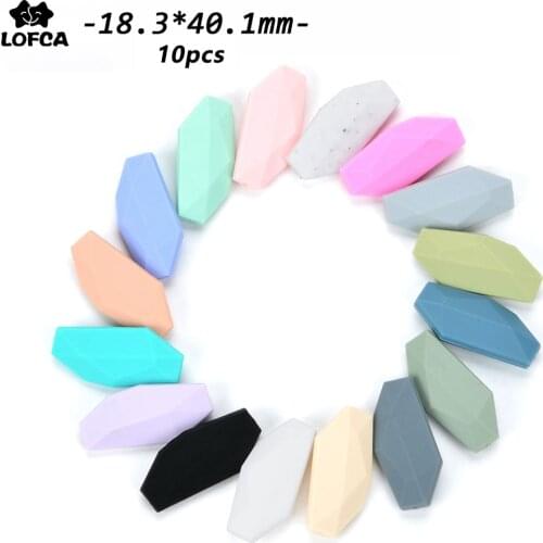 LOFCA 10pcs silicone Beads Salix Leaf Food Grade Baby Chew Loose Beads Nursing BPA Free Silicone Teether Necklace Toy