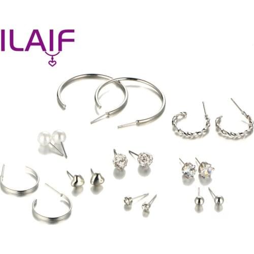 MenS And WomenS Fashion Earrings Metal Earring Set Punk Style Hoop Earrings 2021 Fashion Jewelry Gifts