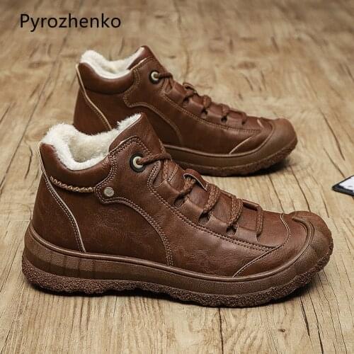Men Ankle Martin Boots Outdoor Leather Autumn Spring Non-Slip Walk Male Casual Flats Work Shoes Sneakers Fashion Comfortable
