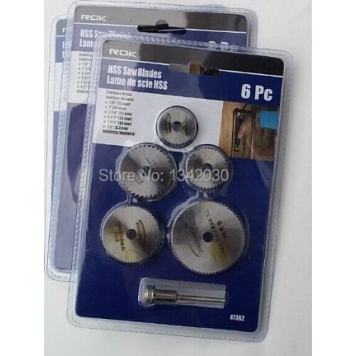 6pcs/set Mini HSS Saw Blade Kit Mini saw Disc Kit for rotary tools for copper aluminium soft metals wood plastic fiberglass cut