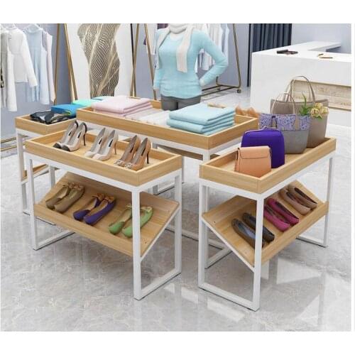 Shelf display rack promotion stand shopping mall gift shoe store clothing wine fruit middle island cabinet stack supermarket