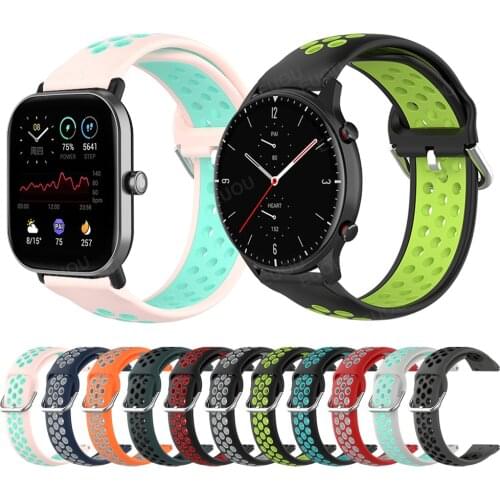 Silicone Band Strap For Xiaomi Huami Amazfit GTR 2 2e Sport Wristband For Amazfit Stratos 3 GTS 2 mini Bip U Watchband Bracelet