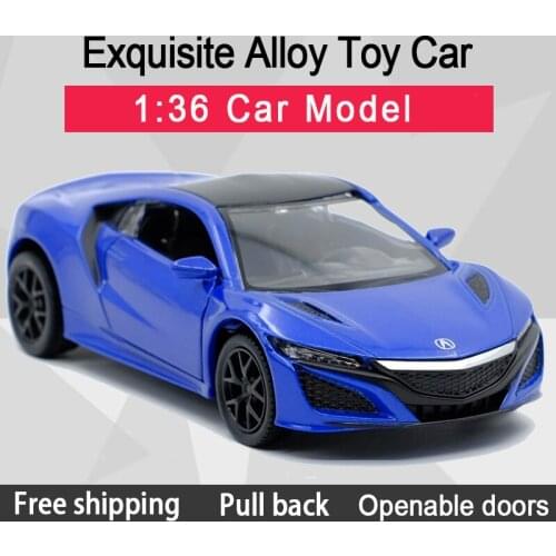 RMZ CITY 1:36 ACURA NSX 2017 Sports Car Alloy Diecast Car Model Toy With Pull Back For Children Gifts Toy Collection