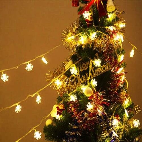 Snow Flakes Fairy Christmas Feastival Tree Decorations Garland LED Fairy String Lights Christmas Wedding Outdoor Decoration Lamp