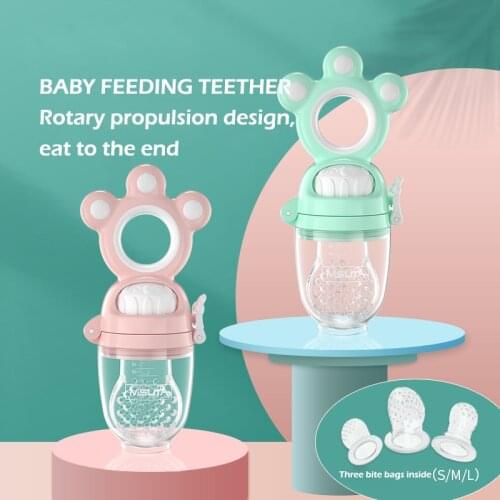 Baby Feeding Pacifier Nipplesfor Newborns Silicone Nibbler Eat Fruit And Vegetables 3 Sizes Pacifier Baby Goods Teether Gift Box