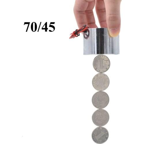 D70mm*H45mm Suction 90KG DC 12V 24V Current Degauss Electric Magnet Magnetic Solenoid Sucker Electromagnet Powerful Rare Earth