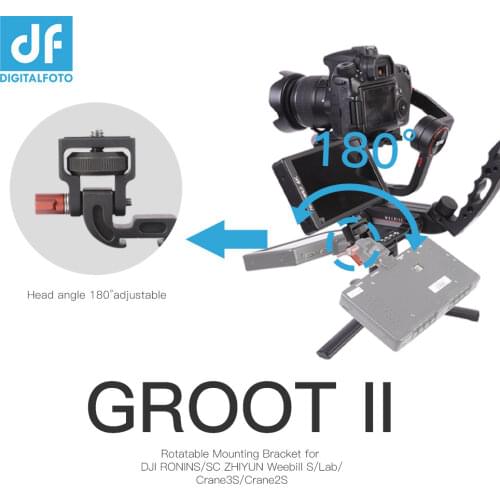 DIGITALFOTO GROOT II Rotatable Mounting Bracket for DJI RONIN S/RONIN S2/SC2 ZHIYUN Weebill S /Lab/Crane3S/Crane2S
