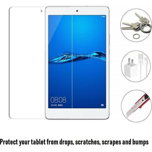 For Huawei MediaPad M5 LITE 8.0 Inch Screen Protector Film Cover Ultra Clear Scratch Proof Bubble Free Tablet Tempered Glass