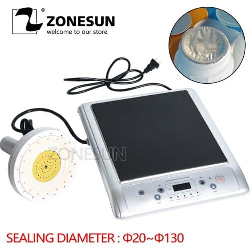 ZONESUN Electric Portable Plastic Medicine Bottle Aluminum Foil Lids Heat Sealer Sealing Machine