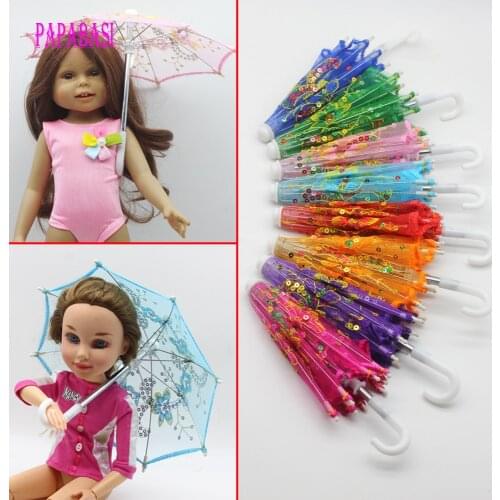 1pc Umbrella Doll Accessories 1/3 BJD Doll Lace Umbrella for 18 inch Dolls Toy Furniture Accessory Chiffon Umbrellas