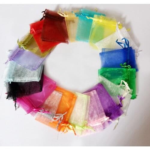 20x30cm Organza Bag 1000pcs Jewelry Packaging Display Jewelry Pouch Gift Bag For Wedding Drawstring Bag Woman Travel Storage Bag